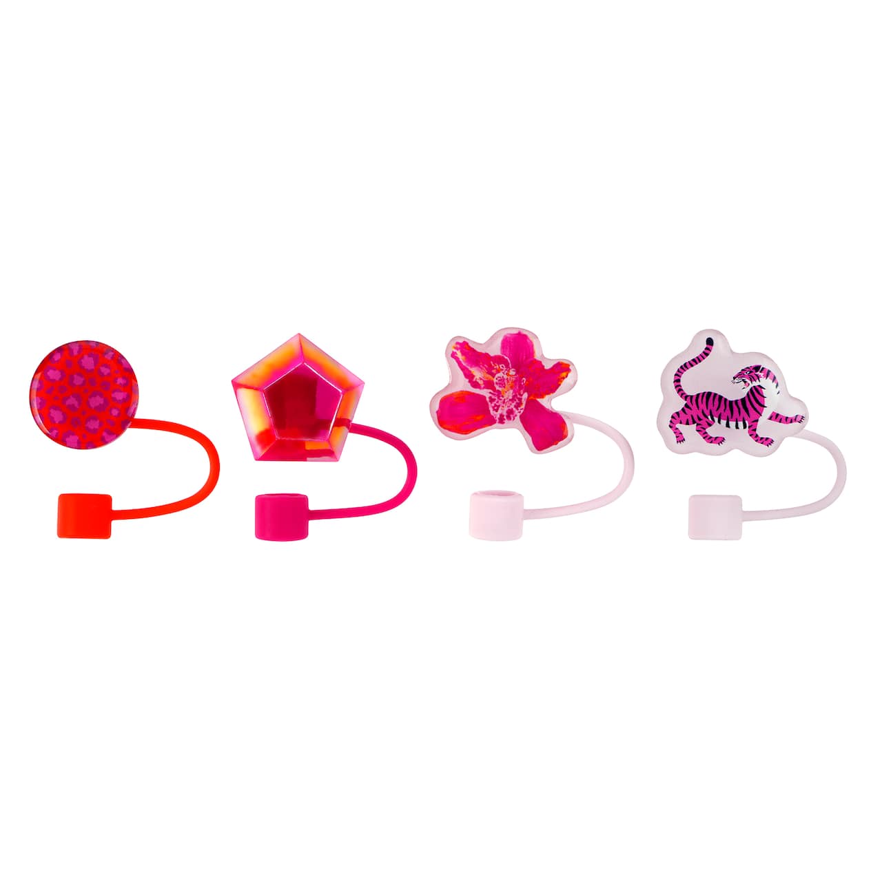 Jungle Pink Straw Topper Set by Ashland®
